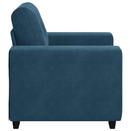 Soffstol blå 100x78x80 cm sammet