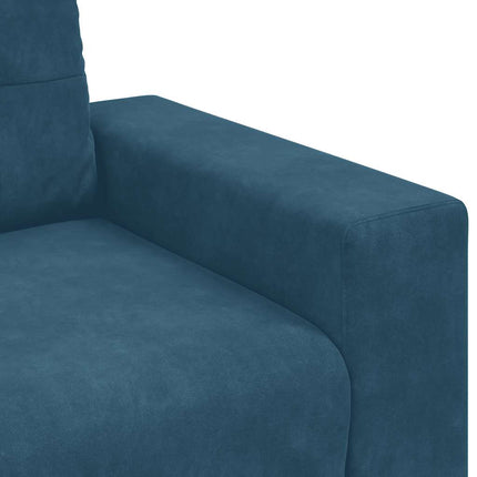 Soffstol blå 100x78x80 cm sammet