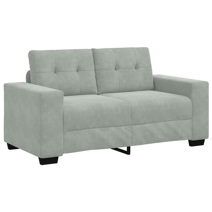 Loveseat soffa ljusgrå 160x77x82 cm sammet