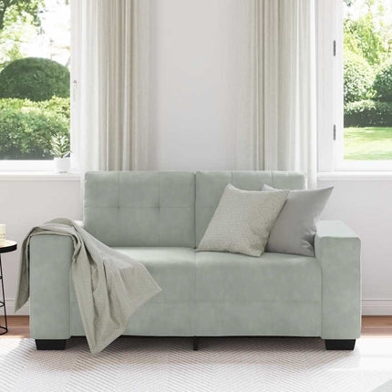 Loveseat soffa ljusgrå 160x77x82 cm sammet