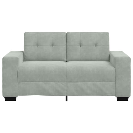Loveseat soffa ljusgrå 160x77x82 cm sammet