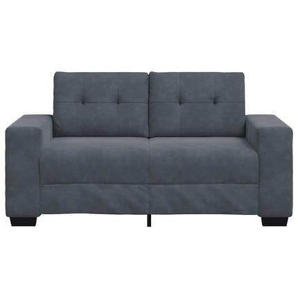 Loveseat soffa mörkgrå 160x77x82 cm sammet