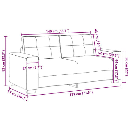 Loveseat Soffa Sammet