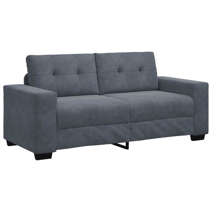 Loveseat soffa mörkgrå 180x77x82 cm sammet