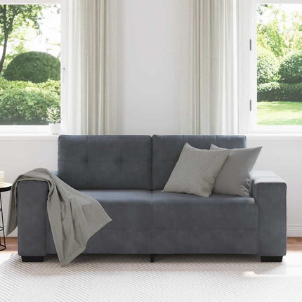 Loveseat soffa mörkgrå 180x77x82 cm sammet