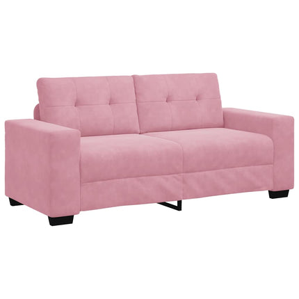Tvåsitssoffa rosa 180x77x82 cm sammet