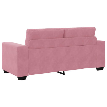 Tvåsitssoffa rosa 180x77x82 cm sammet