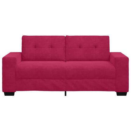 Tvåsitssoffa vinröd 180x77x82 cm sammet