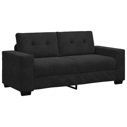 Loveseat soffa svart 180x77x82 cm sammet