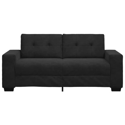 Loveseat soffa svart 180x77x82 cm sammet