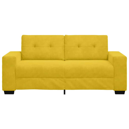 Tvåsitssoffa gul 180x77x82 cm sammet