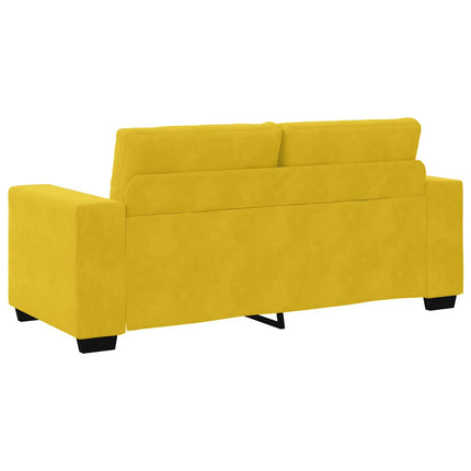 Tvåsitssoffa gul 180x77x82 cm sammet
