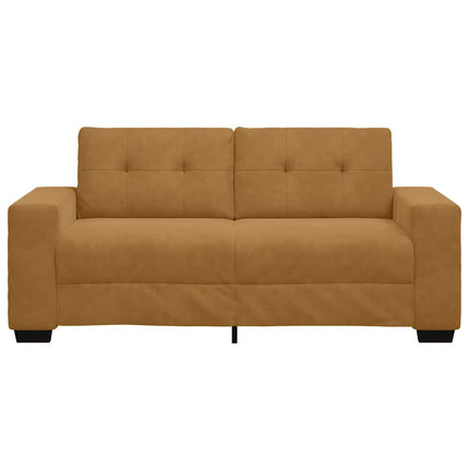 Tvåsitssoffa brun 180x77x82 cm sammet