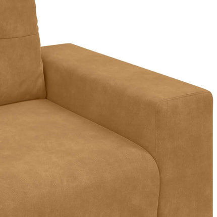 Tvåsitssoffa brun 180x77x82 cm sammet