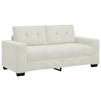 Tvåsitssoffa krämfärgad 180x77x82 cm sammet