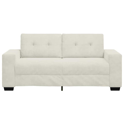 Tvåsitssoffa krämfärgad 180x77x82 cm sammet