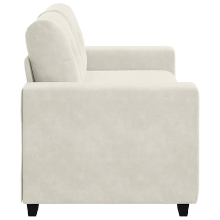 Tvåsitssoffa krämfärgad 180x77x82 cm sammet