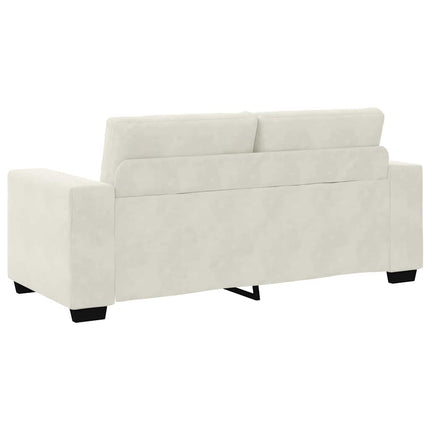 Tvåsitssoffa krämfärgad 180x77x82 cm sammet