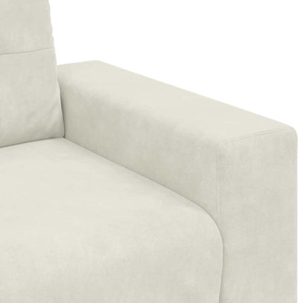 Tvåsitssoffa krämfärgad 180x77x82 cm sammet