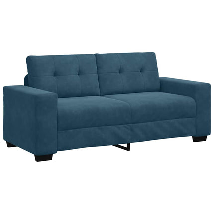 Tvåsitssoffa blå 180x77x82 cm sammet