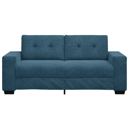 Tvåsitssoffa blå 180x77x82 cm sammet