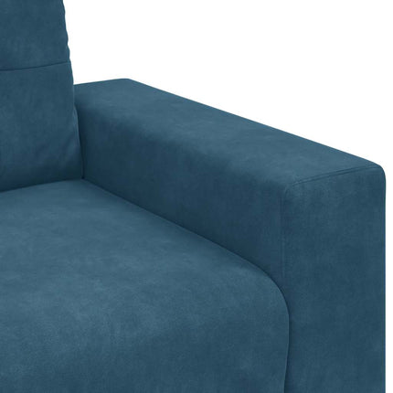 Tvåsitssoffa blå 180x77x82 cm sammet