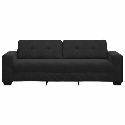 3-sitssoffa svart 220x78x80 cm sammet