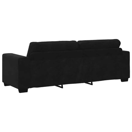 3-sitssoffa svart 220x78x80 cm sammet