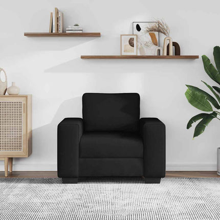 Soffstol svart 100x77x82 cm tyg