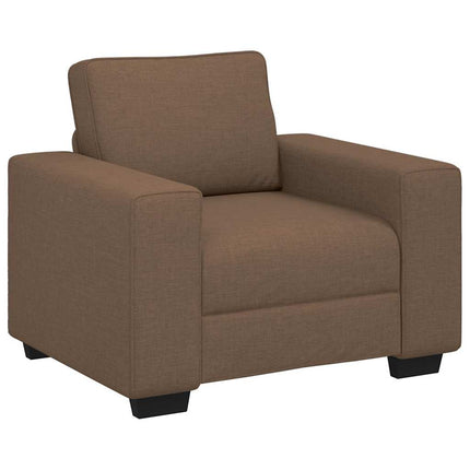 Soffstol brun 100x77x82 cm tyg