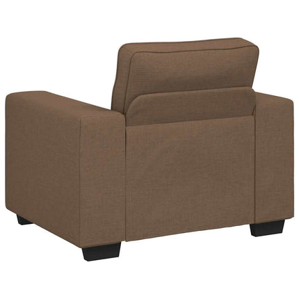Soffstol brun 100x77x82 cm tyg
