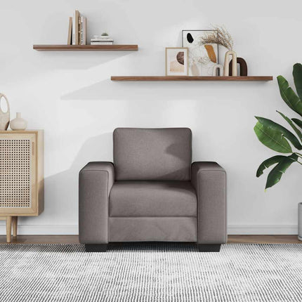 Soffstol taupe 100x77x82 cm tyg