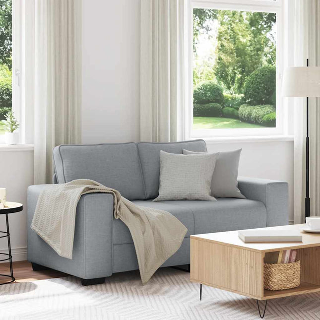 2-sitssoffa ljusgrå 160x77x82 cm tyg