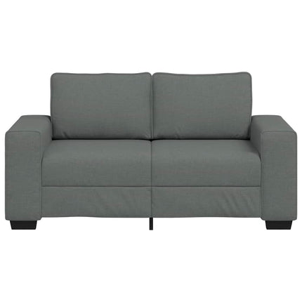 2-sitssoffa mörkgrå 160x77x82 cm tyg