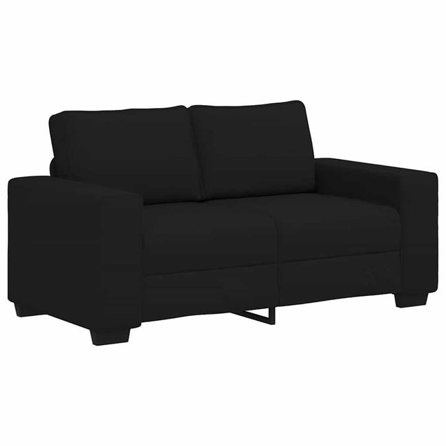 2-sitssoffa svart 160x77x82 cm tyg
