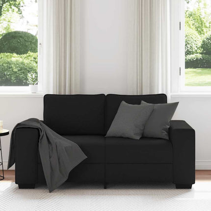 2-sitssoffa svart 160x77x82 cm tyg