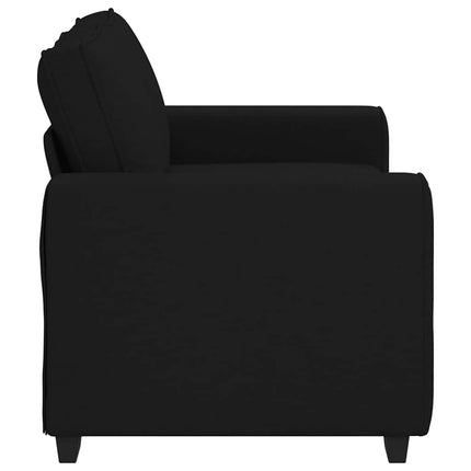 2-sitssoffa svart 160x77x82 cm tyg