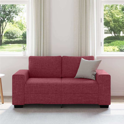 2-sitssoffa vinröd 160x77x82 cm tyg