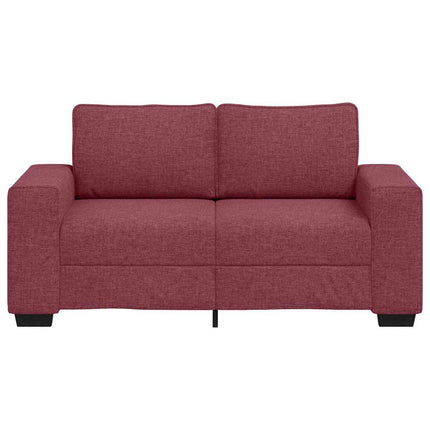 2-sitssoffa vinröd 160x77x82 cm tyg