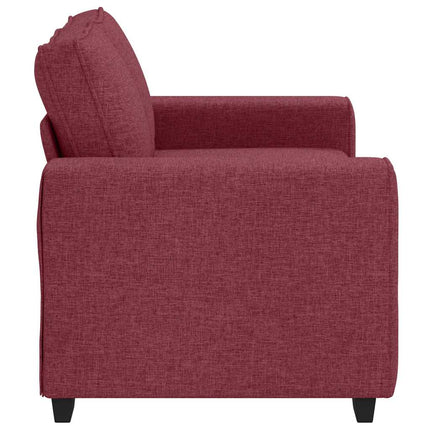 2-sitssoffa vinröd 160x77x82 cm tyg