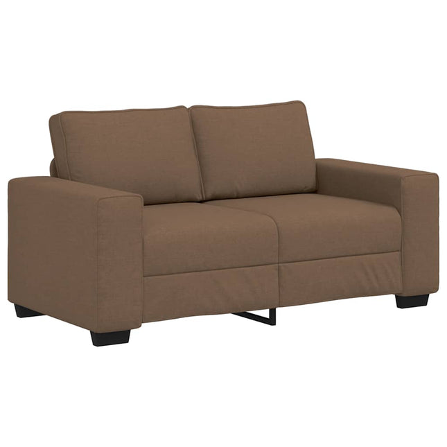 2-sitssoffa brun 160x77x82 cm tyg