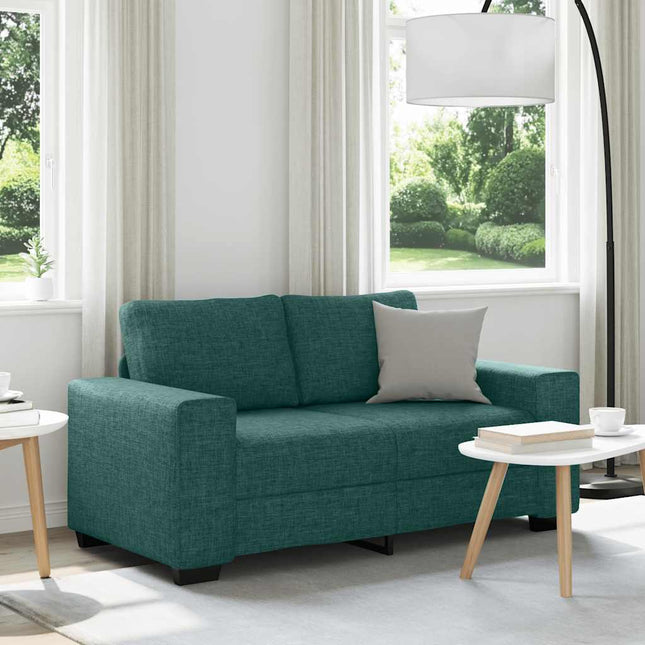 2-sitssoffa mörkgrön 160x77x82 cm tyg