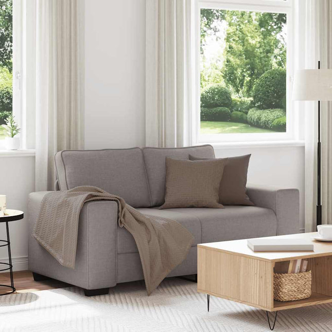 2-sitssoffa taupe 160x77x82 cm tyg