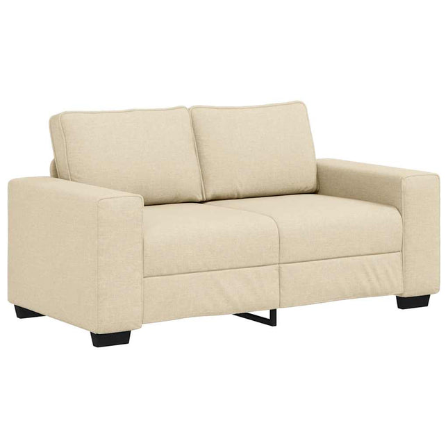 2-sitssoffa gräddvit 160x77x82 cm tyg