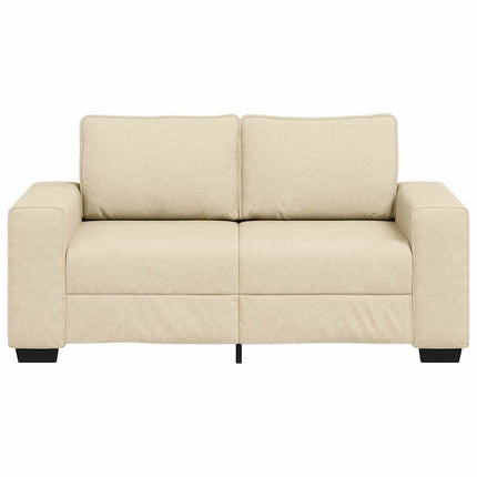 2-sitssoffa gräddvit 160x77x82 cm tyg