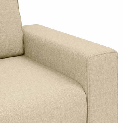 2-sitssoffa gräddvit 160x77x82 cm tyg