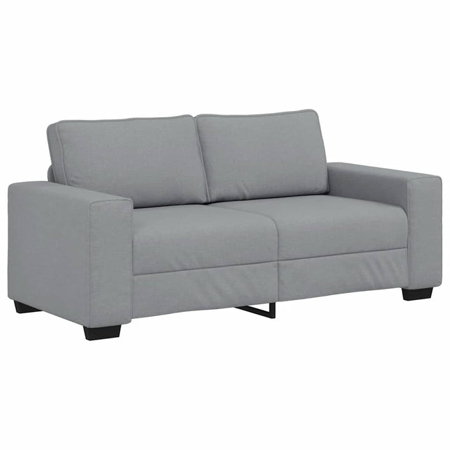 2-sitssoffa ljusgrå 180x77x82 cm tyg