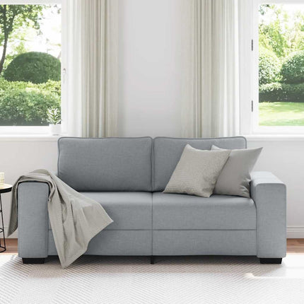 2-sitssoffa ljusgrå 180x77x82 cm tyg