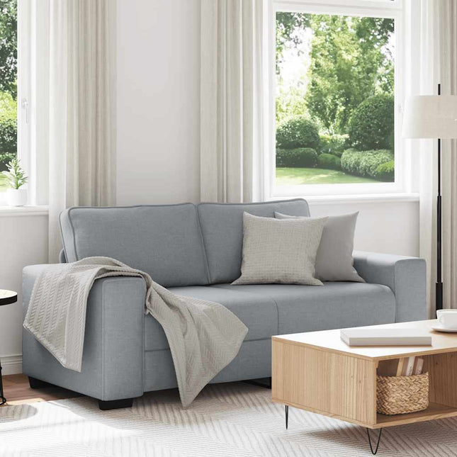 2-sitssoffa ljusgrå 180x77x82 cm tyg