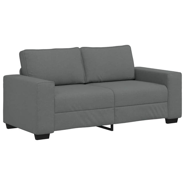 2-sitssoffa mörkgrå 180x77x82 cm tyg